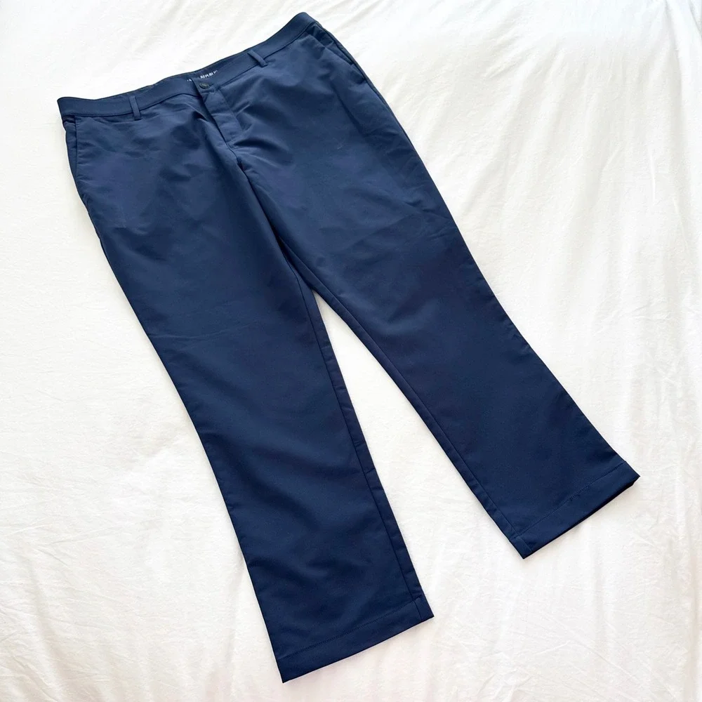 Banana Republic Men's Performance Dress Pants Navy Slim Fit 38x29
